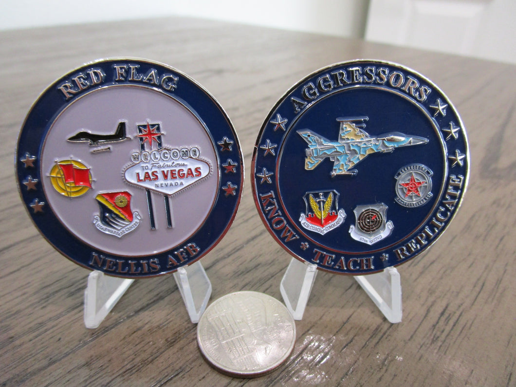 United States Air Force * Nellis Red Flag 64th Aggressors * 57th Wing Air Combat Command Challenge Coin