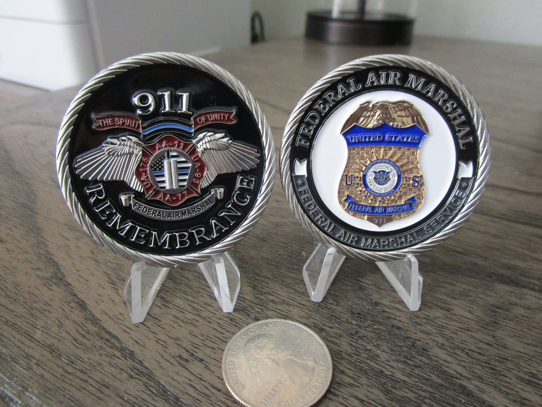 Federal Air Marshal Service FAM Sept. 11th 911 Remembrance Challenge Coin