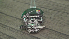 Load and play video in Gallery viewer, US Army 3rd SFG(A) Special Forces Group Green Berets Creed Reapers Skull Challenge Coin