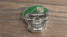 Load and play video in Gallery viewer, US Army Special Forces Group Creed Green Berets 5th SFG (A) Skull Challenge Coin
