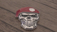 Load and play video in Gallery viewer, United States Air Force Special Forces Pararescueman Creed Pararescue * PJ&#39;s  Beret Skull Challenge Coin
