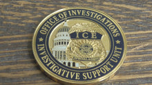 Load and play video in Gallery viewer, ICE Immigration & Customs Enforcement Investigative Support Unit Challenge Coin # 185W