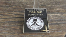Load and play video in Gallery viewer, POTUS Donald Trump 2nd Amendment The Original Homeland Security Gun Toting Trump Supporter Challenge Coin
