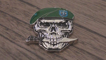Load and play video in Gallery viewer, US Army 19th SFG(A) Special Forces Group Green Berets Creed Reapers Skull Challenge Coin