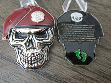 Load image into Gallery viewer, United States Air Force Special Forces Pararescueman Creed Pararescue * PJ's  Beret Skull Challenge Coin