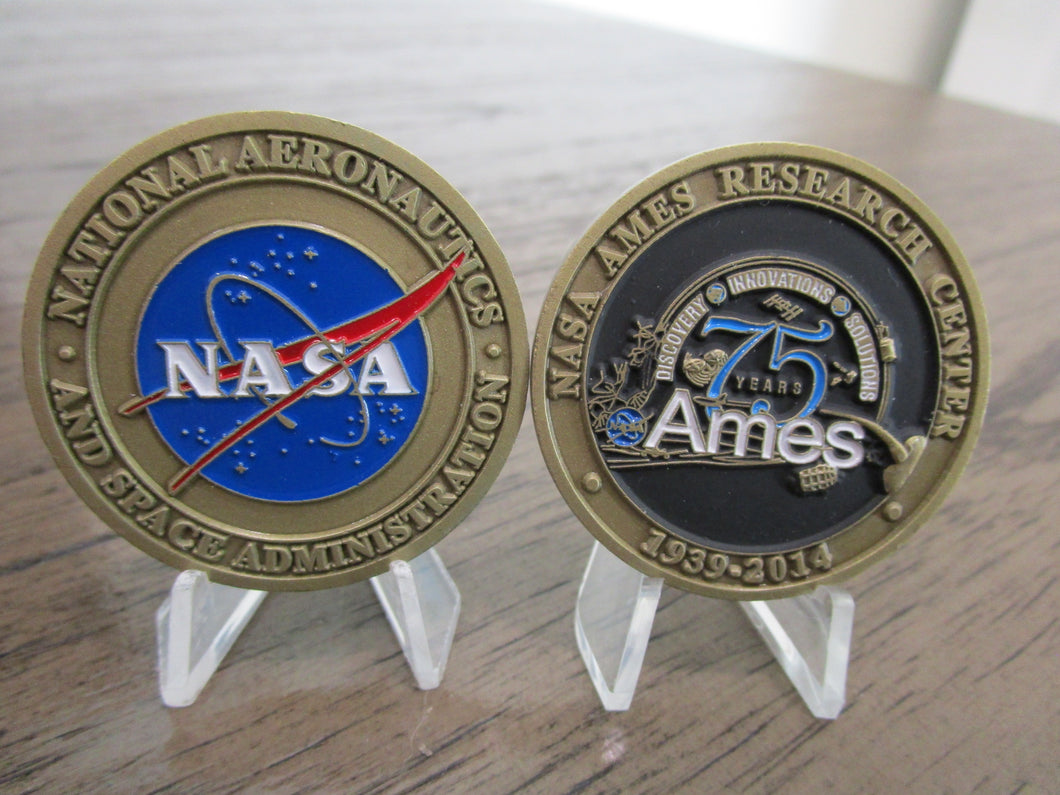NASA Ames Research Center NASA ARC 75 Years Anniversary Challenge Coin