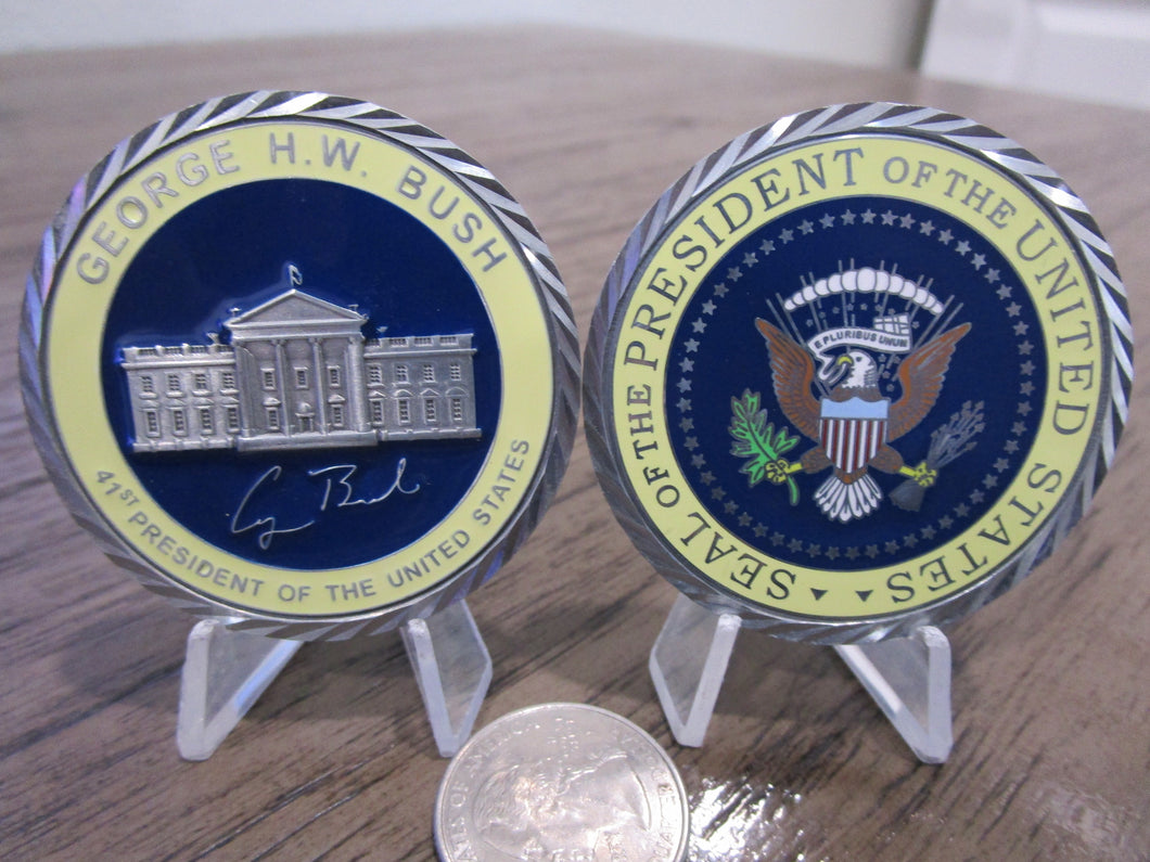 41st President Of The United States of America George H W Bush POTUS Challenge Coin