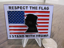 Load image into Gallery viewer, I Stand With President Donald Trump For National Anthem Respect The Flag Calvin n Hobbes NFL Challenge Coin
