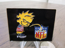 Load image into Gallery viewer, I Stand With President Donald Trump For National Anthem Respect The Flag Calvin n Hobbes NFL Challenge Coin
