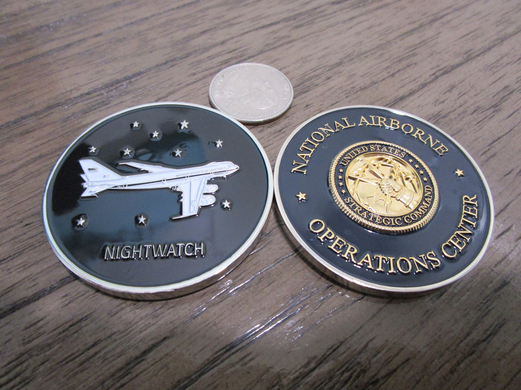 USAF National Airborne Operations Center Nightwatch E-4B STRATCOM Challenge Coin