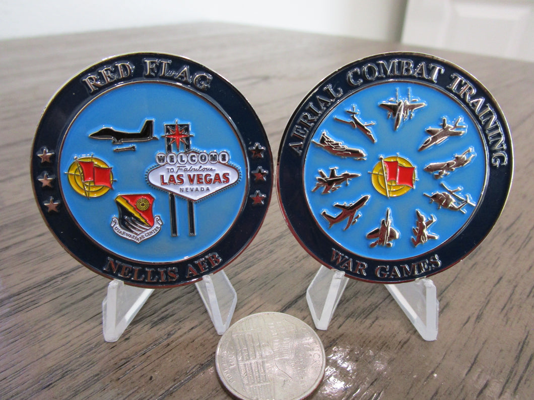 Nellis AFB Las Vegas Red Flag USAF Combat Training War Games 3D Challenge Coin