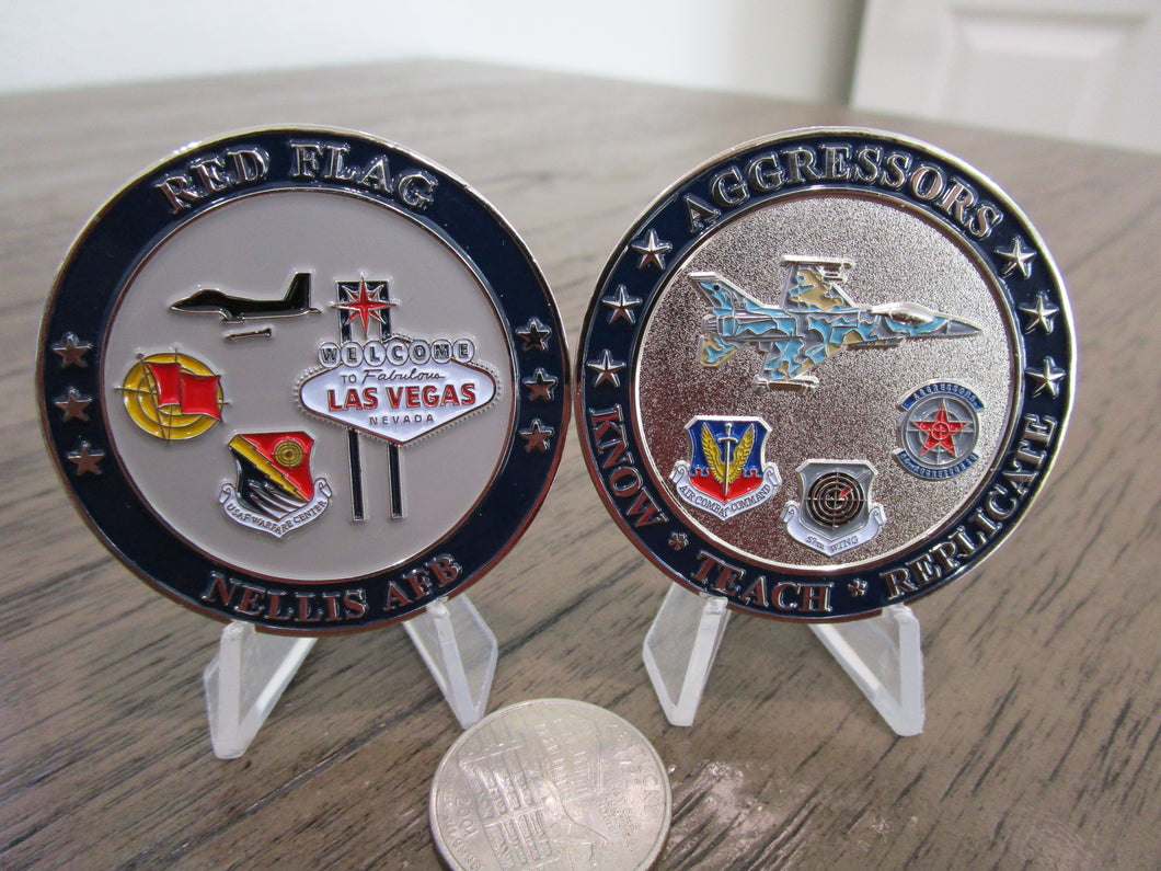 Nellis AFB Las Vegas Red Flag ACC 57th Wing 64th AGGRESSORS Challenge Coin