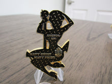 Load image into Gallery viewer, USN Navy Chief Navy Pride Anchor Up Sexy Sailor Pin Up Girl CPO Challenge Coin