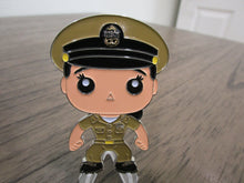 Load image into Gallery viewer, USN Funko Style Female Navy Chief Navy Pride Khaki Uniform CPO Challenge Coin
