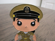 Load image into Gallery viewer, USN Funko Style Female Navy Chief Navy Pride Khaki Uniform CPO Challenge Coin
