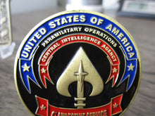 Load image into Gallery viewer, CIA Covert Special Operations Clandestine Service Lethal SAD HUMINT Paramilitary Challenge Coin