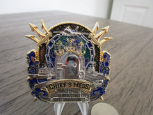 Load image into Gallery viewer, United States Navy Chiefs Mess Knock Loudly Remove Cover State Your Business CPO Challenge Coin
