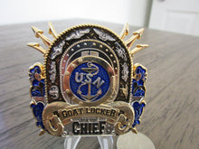 Load image into Gallery viewer, United States Navy Chiefs Mess Knock Loudly Remove Cover State Your Business CPO Challenge Coin

