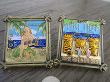 Load image into Gallery viewer, Large Island Chief Tiki Hut Hawaiian CPO USN Pin Up Girl Challenge Coin