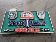 Load image into Gallery viewer, New York City First Responders NYC EMS FDNY EMT 150 Anniversary Challenge Coin
