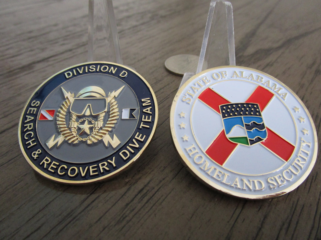 State of Alabama Homeland Security Search & Recovery Dive Team Challenge Coin