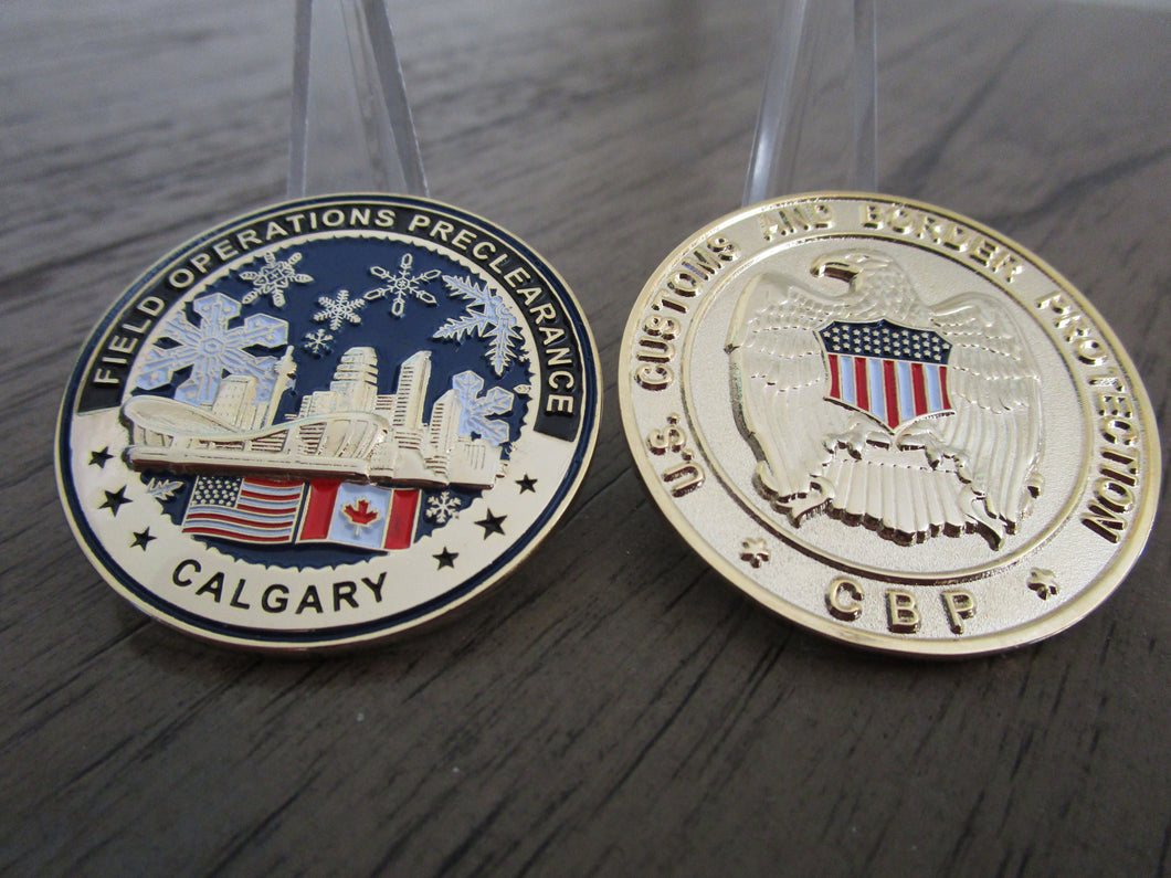 United States Customs & Border Protection CBP Field Operations Preclearance Calgary Canada Challenge Coin