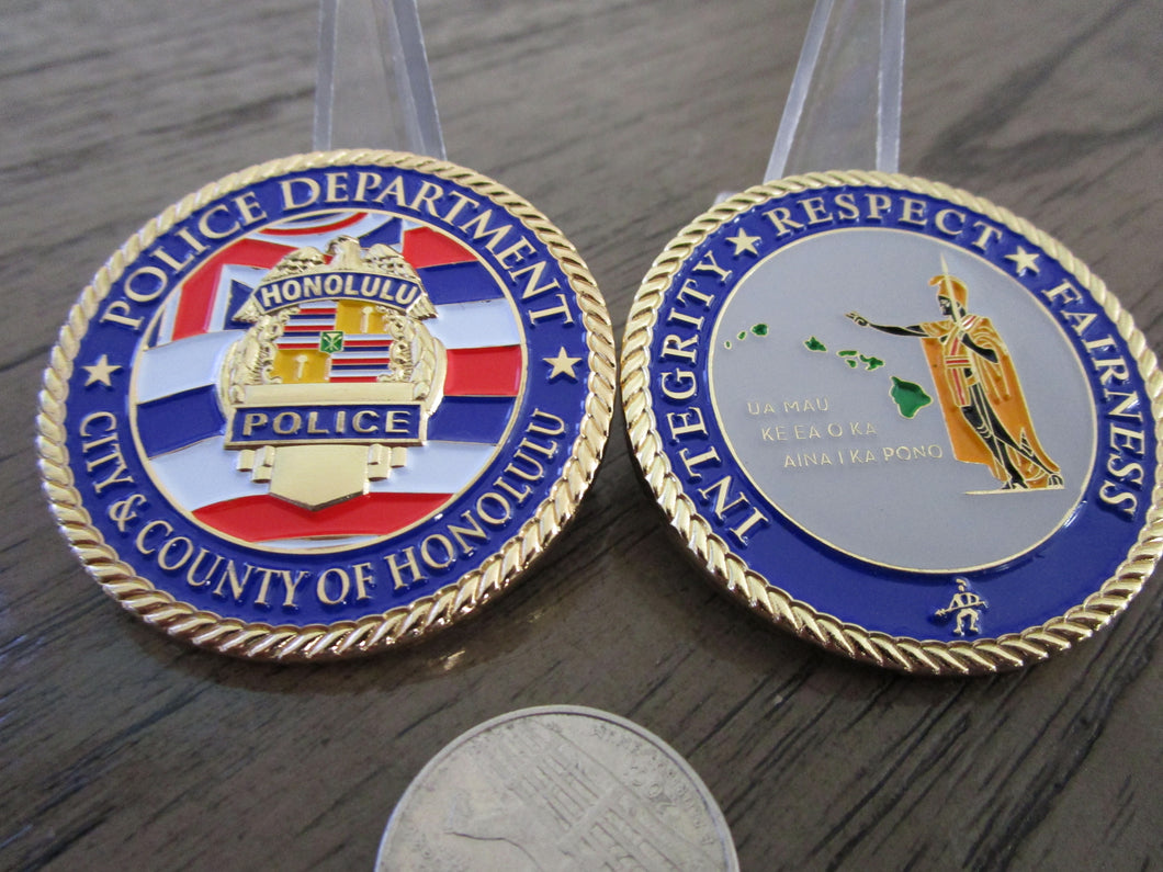 Honolulu Police Department Hawaii HPD Challenge Coin