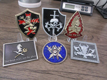 Load image into Gallery viewer, Set of 6 Navy Seal Team Six Black , Blue , Silver , Red , Gold & Grey Squadrons Special Operations NSW NSWGD DEVGRU Challenge Coins