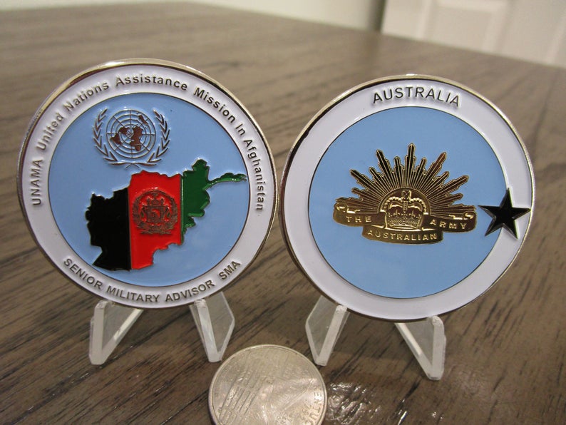 Australian Army United Nations Assistance Mission Afghanistan Senior Military Advisor   UNAMA   UN Challenge Coin
