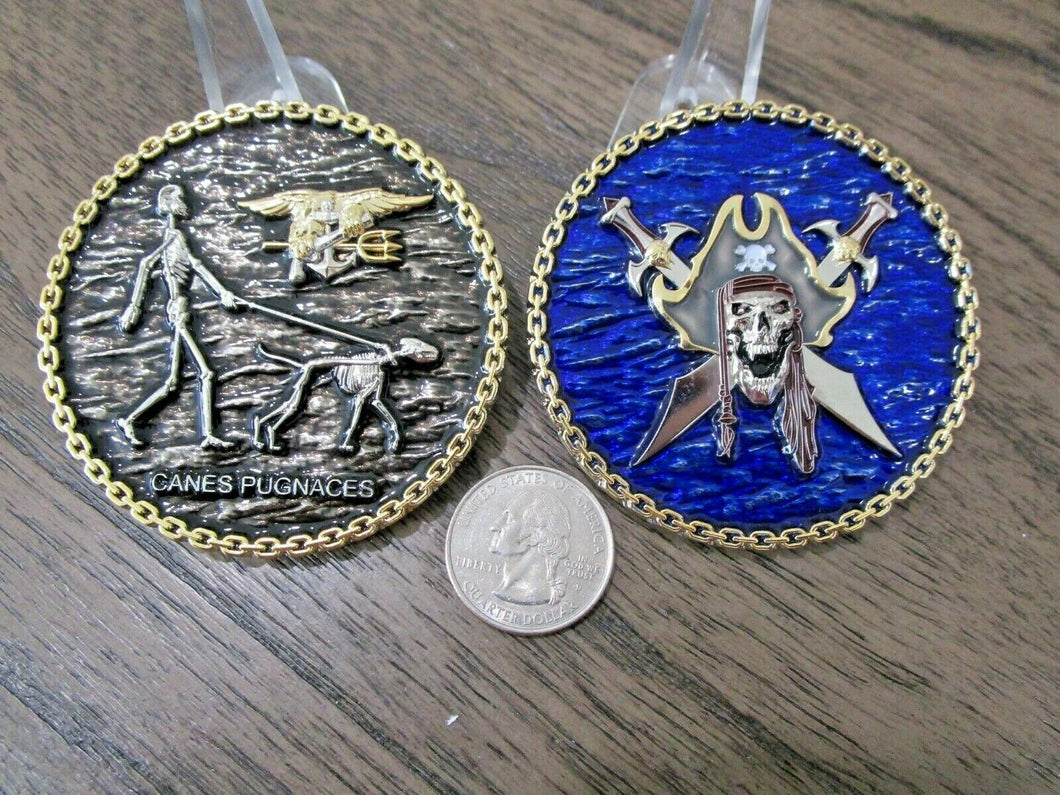 Navy Seal Team Six K9 Blue Squad Canes Pugnaces ( War Dogs ) Navy Seal K9 Challenge Coin