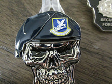 Load image into Gallery viewer, USAF Security Forces Defenders of the Force MP SF Skull Challenge Coin