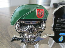 Load image into Gallery viewer, US Army 7th SFG(A) Special Forces Group Green Berets Creed Reapers Skull Challenge Coin
