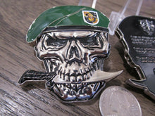 Load image into Gallery viewer, US Army 5th SFG(A) Special Forces Group Green Berets Creed Reapers Skull Challenge Coin