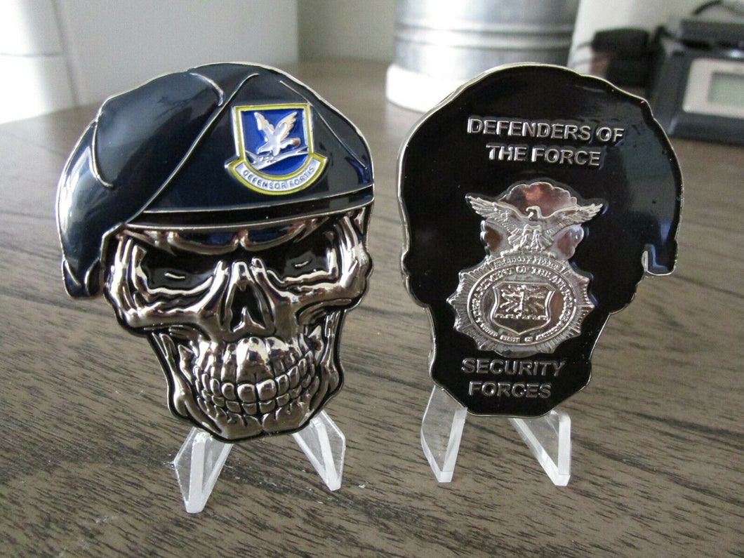 USAF Security Forces Defenders of the Force MP SF Skull Challenge Coin