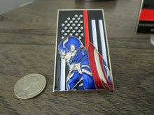 Load image into Gallery viewer, Captain America Firefighter Fireman Thin Red Line Challenge Coin
