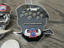 Load image into Gallery viewer, US Army 82nd Airborne Division Beret Skull Death From Above Challenge Coin