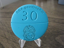 Load image into Gallery viewer, DEA Drug Enforcement Administration One Pill Can Kill Teal Challenge Coin
