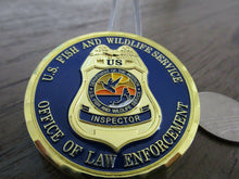 Load image into Gallery viewer, United States Fish and Game Wildlife Service  NC SC GA  Office of Law Enforcement Inspector Challenge Coin
