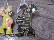 Load image into Gallery viewer, USN Dark Skin Popeye The Sailor Man Anchors Aweigh Navy Chief CPO Challenge Coin