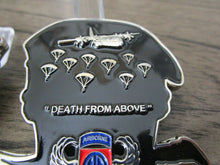 Load image into Gallery viewer, US Army 82nd Airborne Division Beret Skull Death From Above Challenge Coin
