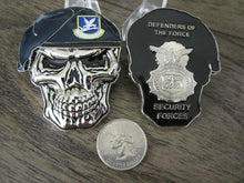 Load image into Gallery viewer, USAF Security Forces Defenders of the Force MP SF Skull Challenge Coin
