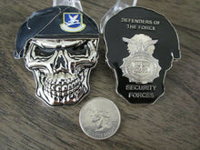 Load image into Gallery viewer, USAF Security Forces Defenders of the Force MP SF Skull Challenge Coin