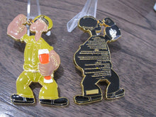 Load image into Gallery viewer, USN Dark Skin Popeye The Sailor Man Anchors Aweigh Navy Chief CPO Challenge Coin