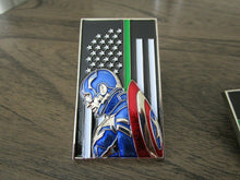 Load image into Gallery viewer, Captain America Thin Green Line Border Patrol LEO Military CBP Challenge Coin
