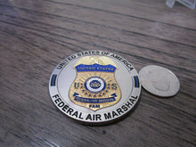 Load image into Gallery viewer, Federal Air Marshal One Team One Fight Western Masked Skull Challenge Coin
