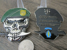 Load image into Gallery viewer, US Army 1st SFG(A) Special Forces Group Green Berets Creed Reapers Skull Challenge Coin