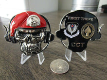 Load image into Gallery viewer, United States Air Force Special Operations Combat Control Team CCT AFSOC SOCOM Red Beret Skull Challenge Coin
