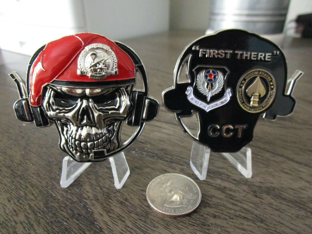 United States Air Force Special Operations Combat Control Team CCT AFSOC SOCOM Red Beret Skull Challenge Coin