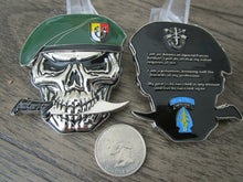 Load image into Gallery viewer, US Army 3rd SFG(A) Special Forces Group Green Berets Creed Reapers Skull Challenge Coin