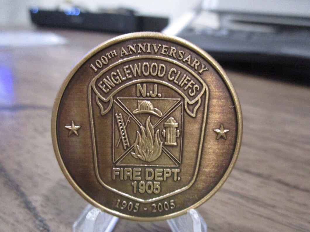 Englewood Cliffs Fire Department NJ 100th Anniversary Challenge Coin #527R